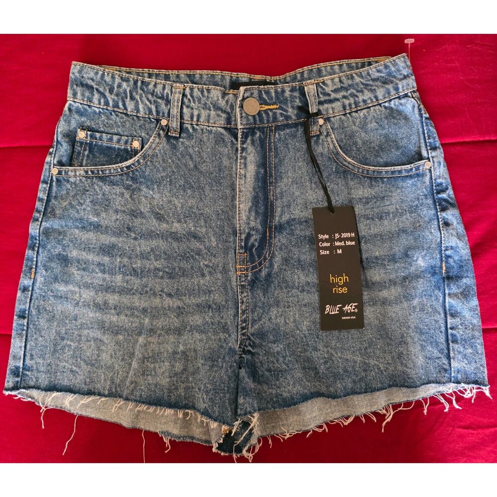 Shorts de Mezclilla Mujer High Rise Blue Age Talla M | Denim Casual Verano